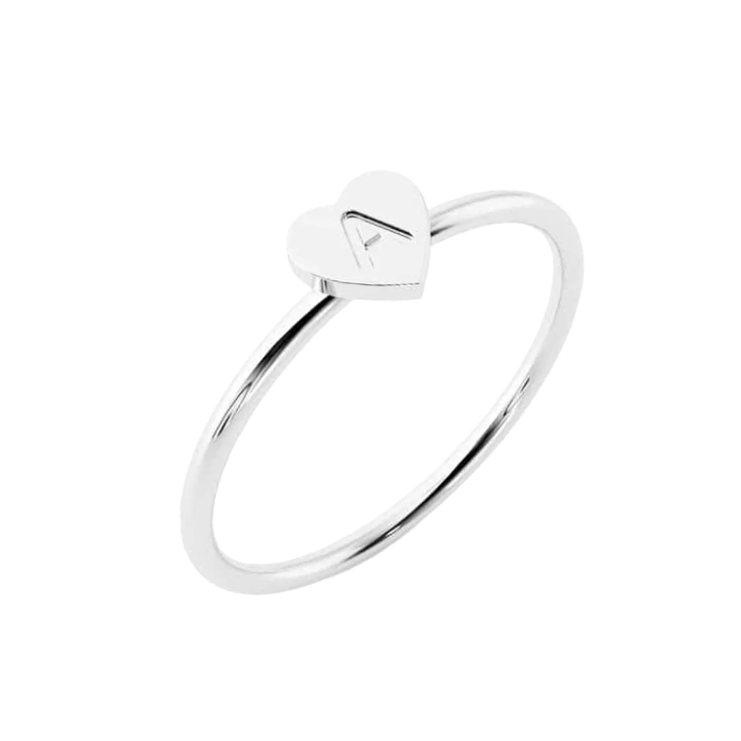 Petit Initial Heart Ring - Image 4