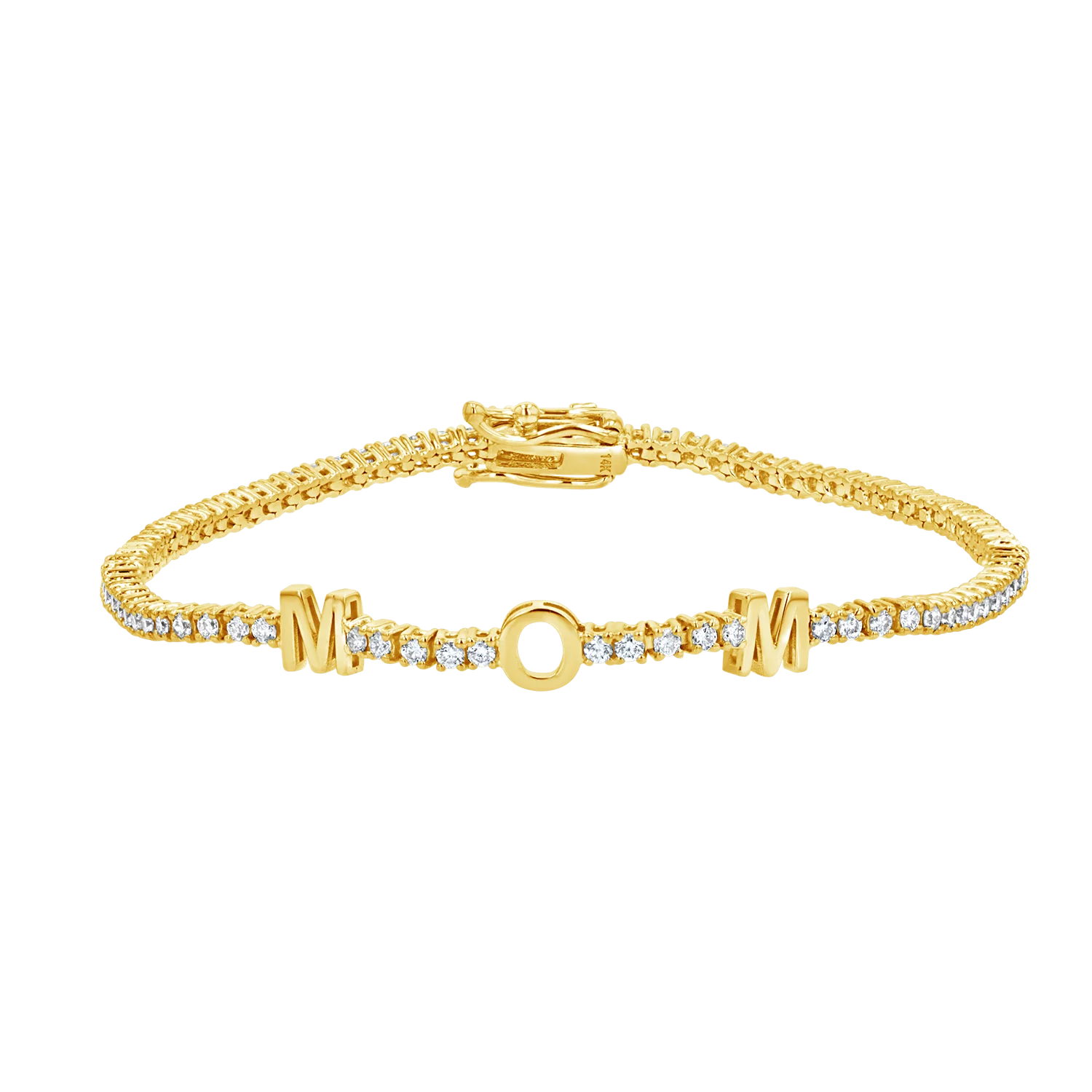 Signature Diamond Letter Tennis Bracelet