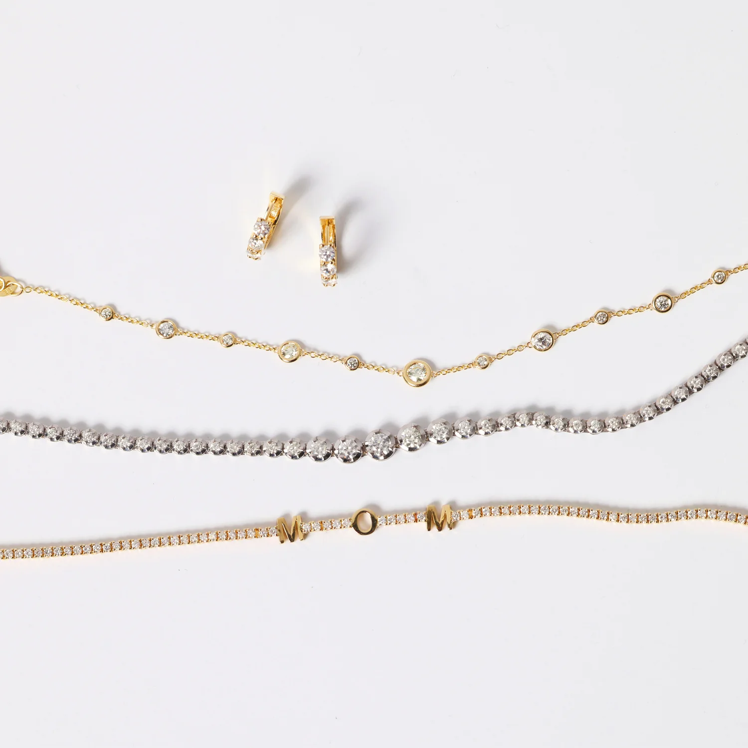 Signature Diamond Letter Tennis Bracelet - Image 4