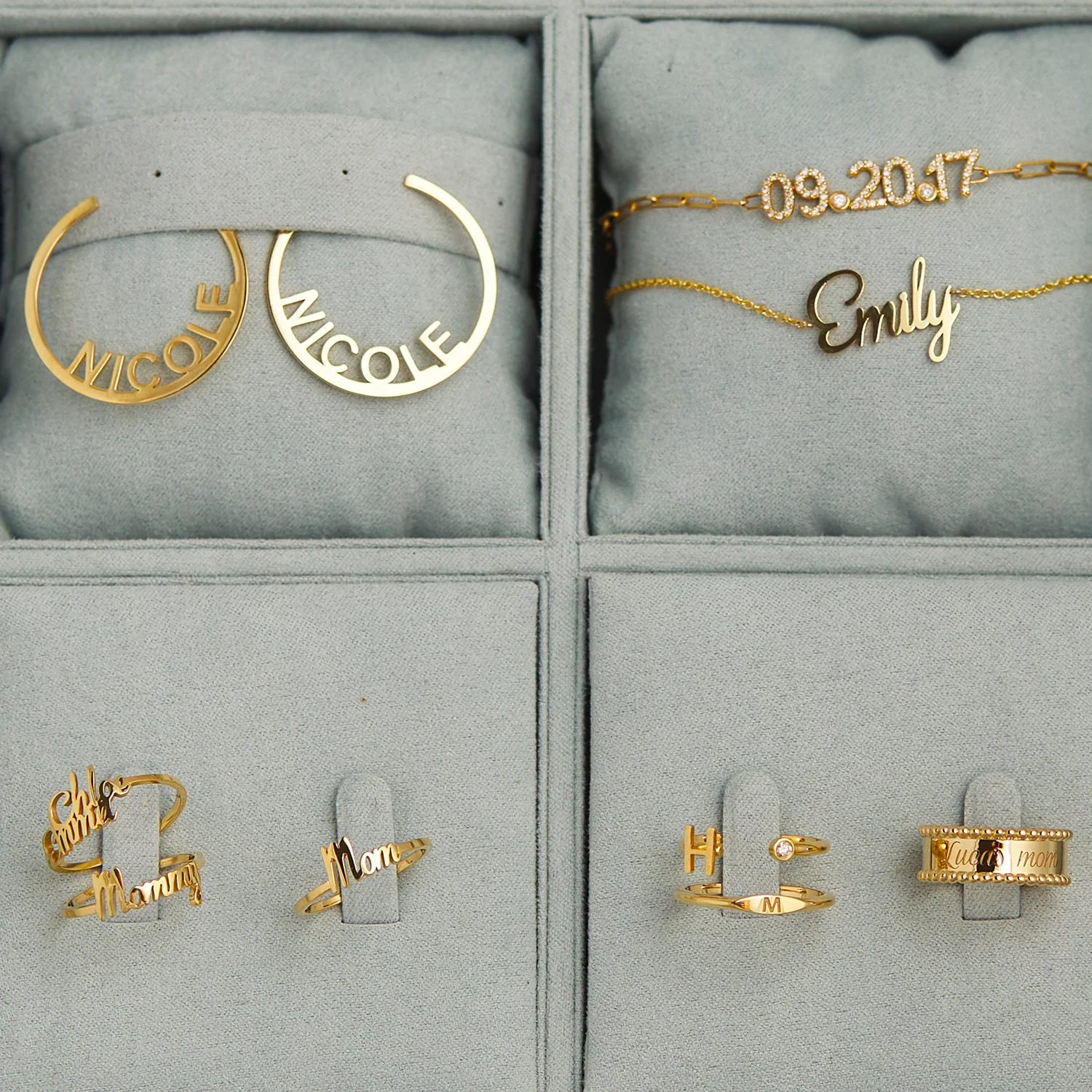 Small Block Name Hoops - Image 4