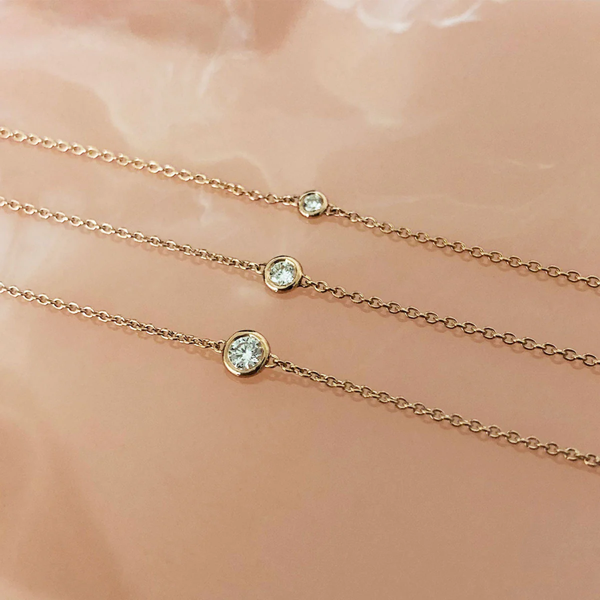 Diamond Solitaire Bezel Necklace - Image 4