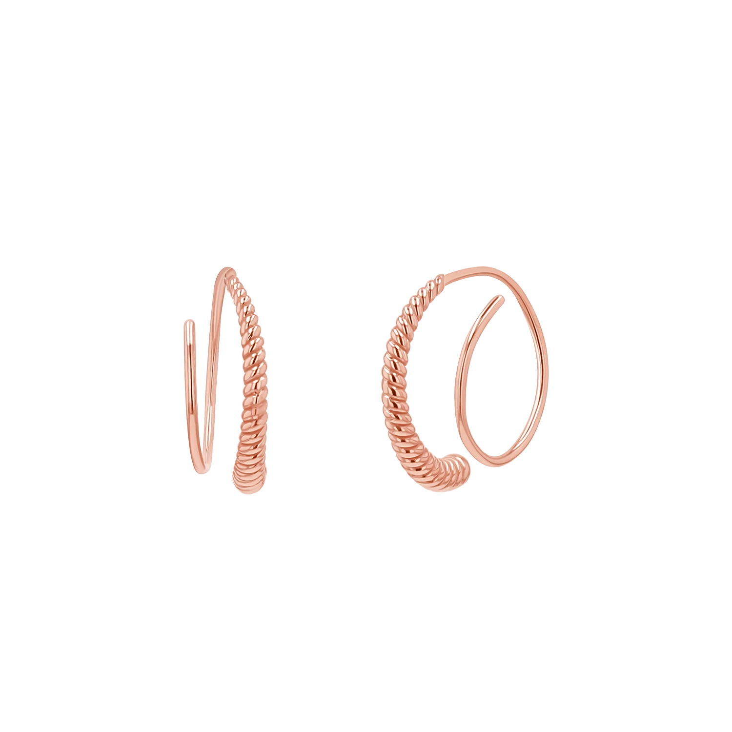 Twist Coil Hoop Earrings - Image 3